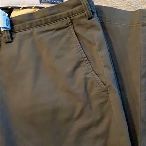 Charcoal Grey Flat Front Pants
